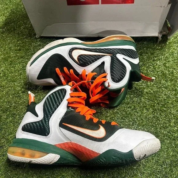 Miami Hurricanes Lebron Elite basketball shoes #Hurricanes Hurricane size 